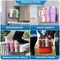 Sorbus Magnetic Stanley Cup Holder for 3 Cups – Versatile Water Bottle Organizer for Fridge, Oven, or Wall – Adjustable Mount with Adhesive Tape or Screws – Tumbler & Travel Mug Storage Rack (2 Pack)